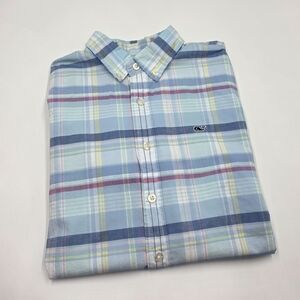 Vineyard Vines boys' spring plaid button down shirt size XL